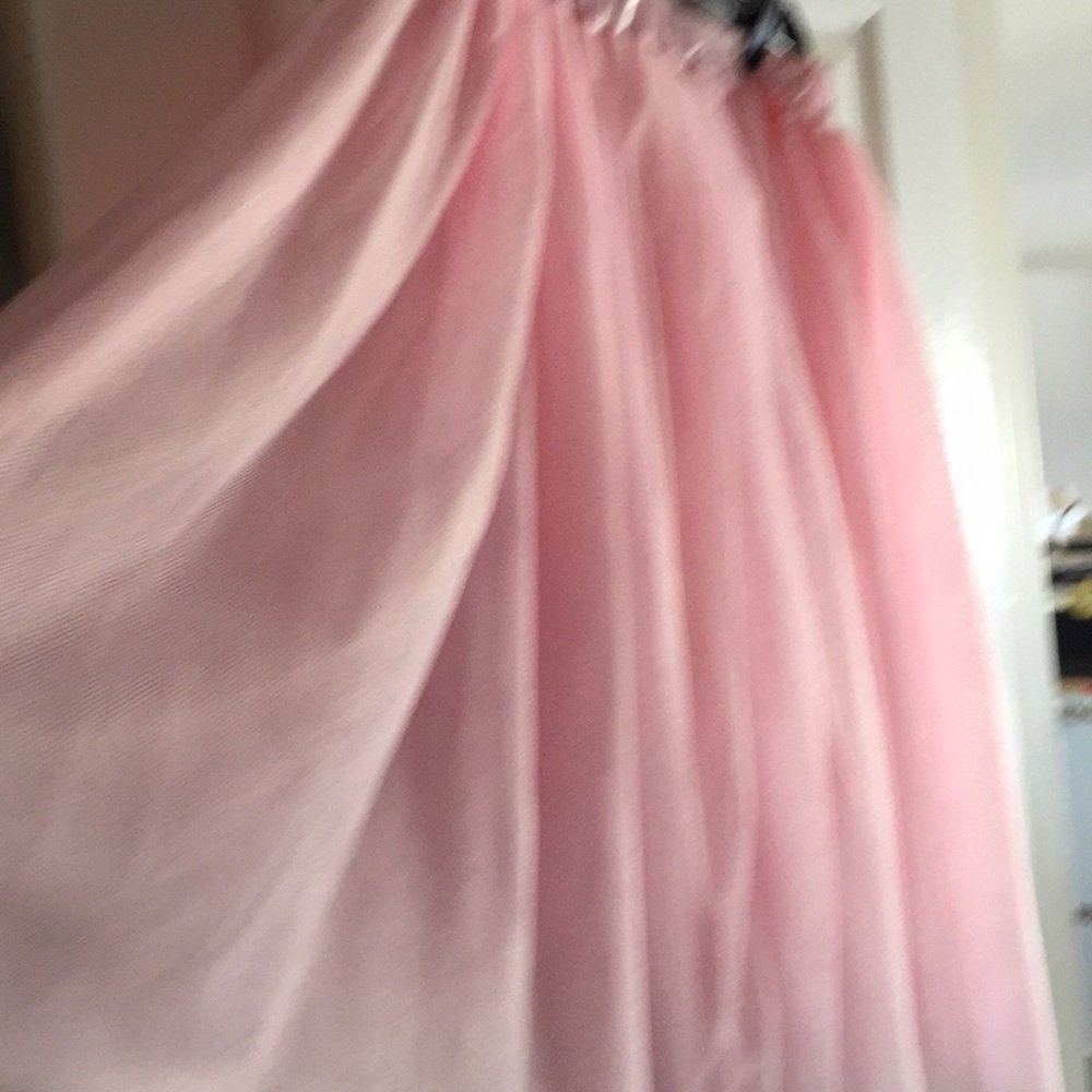Pink only elastic waistband pink skirt mid length - Picture 5 of 6
